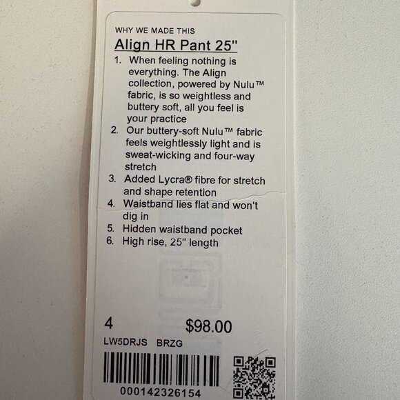 Lululemon Align High-Rise Pant 25" Bronze Green Size 4 - Picture 4 of 4